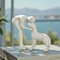 Elegant Dog And Owner Statue Decor 4