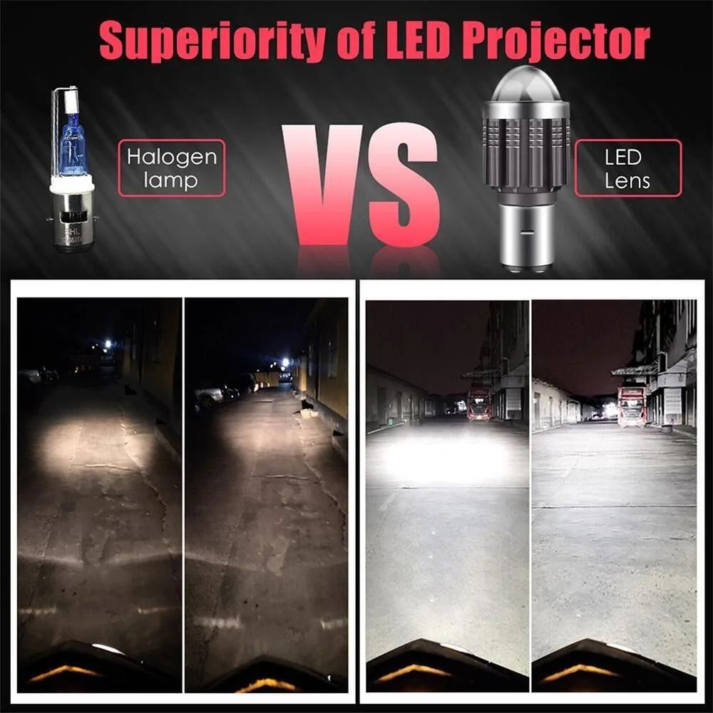 LED Motorcycle Headlight Bulb Hi Lo Beam 11