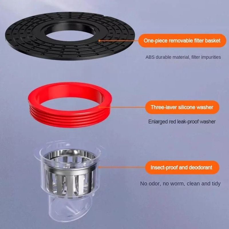 Portable Anti Odor Floor Drain Core Filter 8