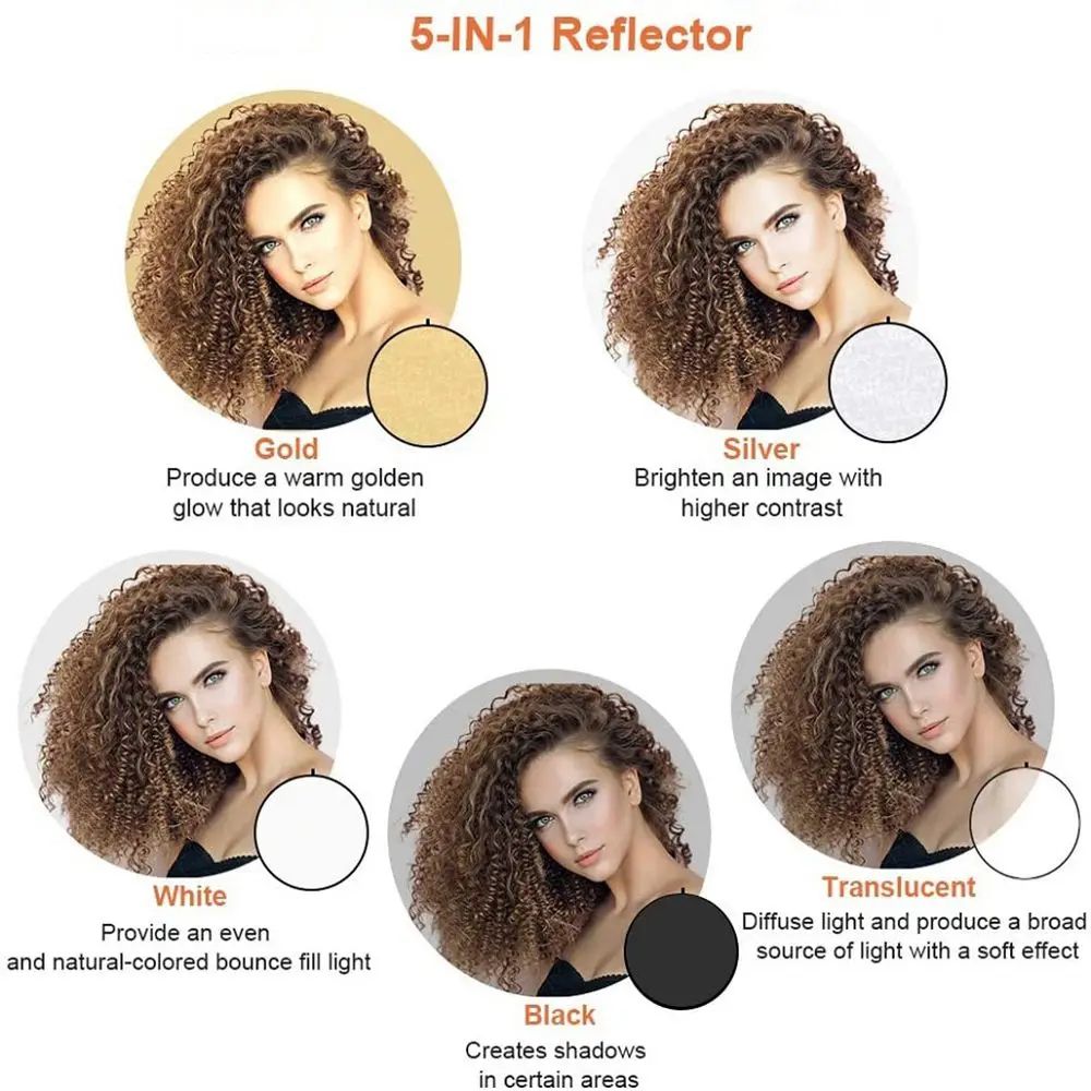 Portable 5 In 1 Photography Reflector Kit 7