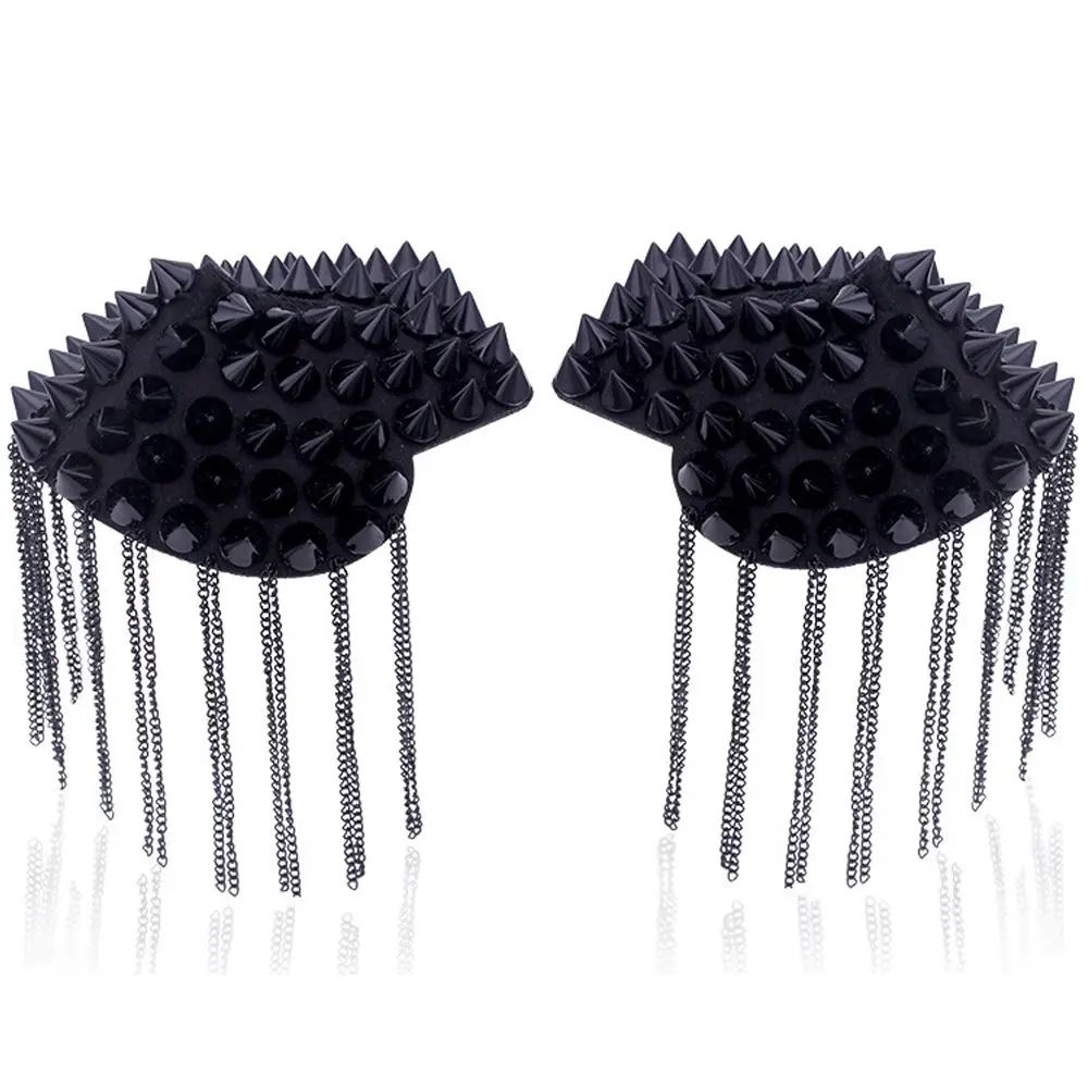Punk Chain Tassel Shoulder Brooch Epaulet 19