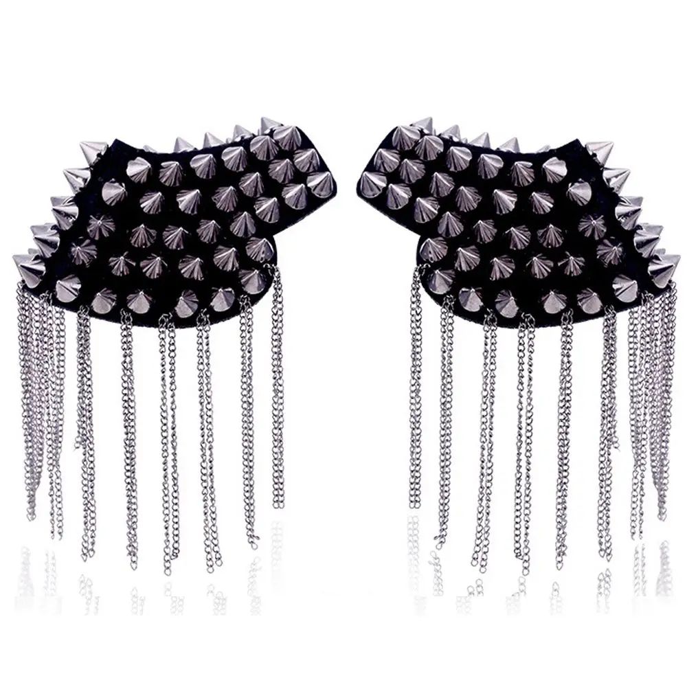 Punk Chain Tassel Shoulder Brooch Epaulet 20