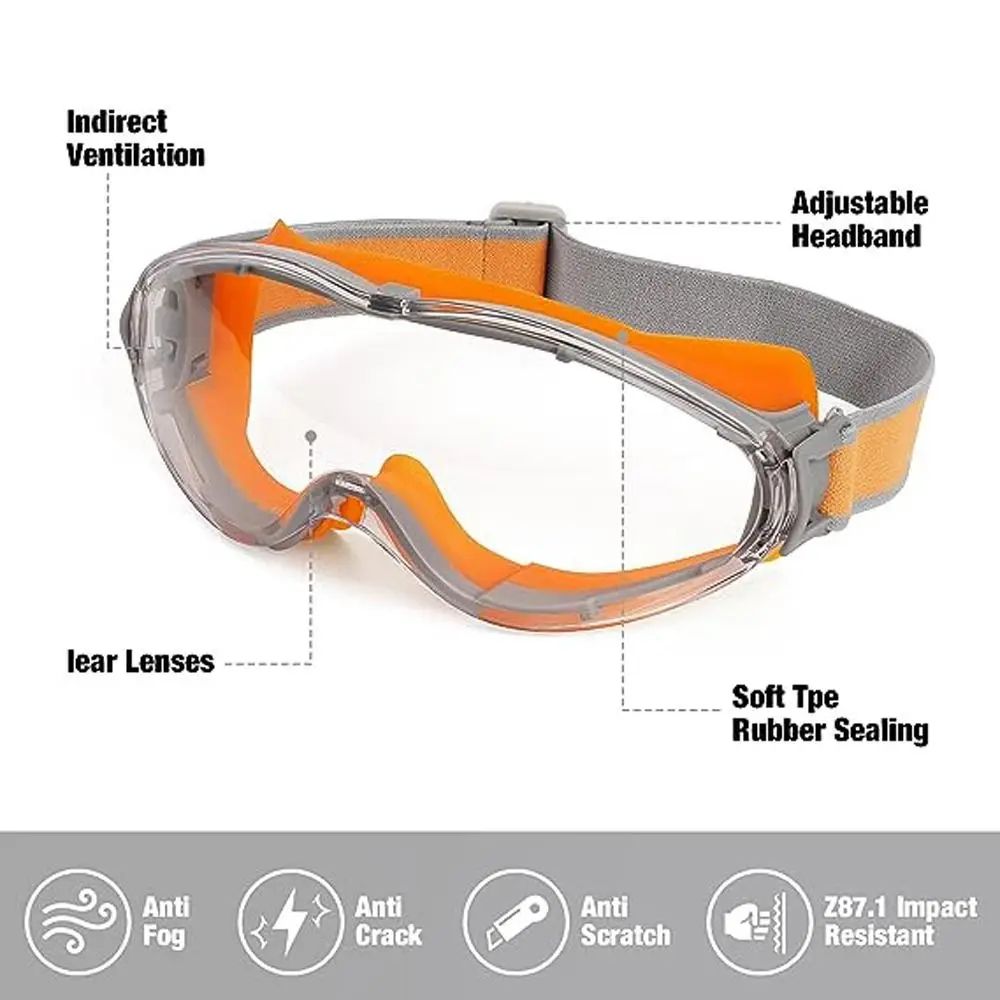 Industrial Anti Fog Safety Goggles Over Glasses 5