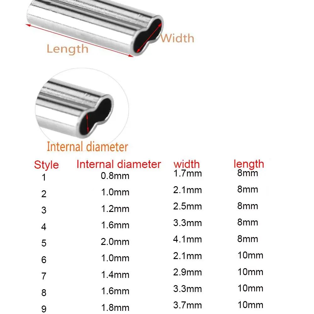 100PCS Fishing Double Barrel Crimp Sleeves Kit 5
