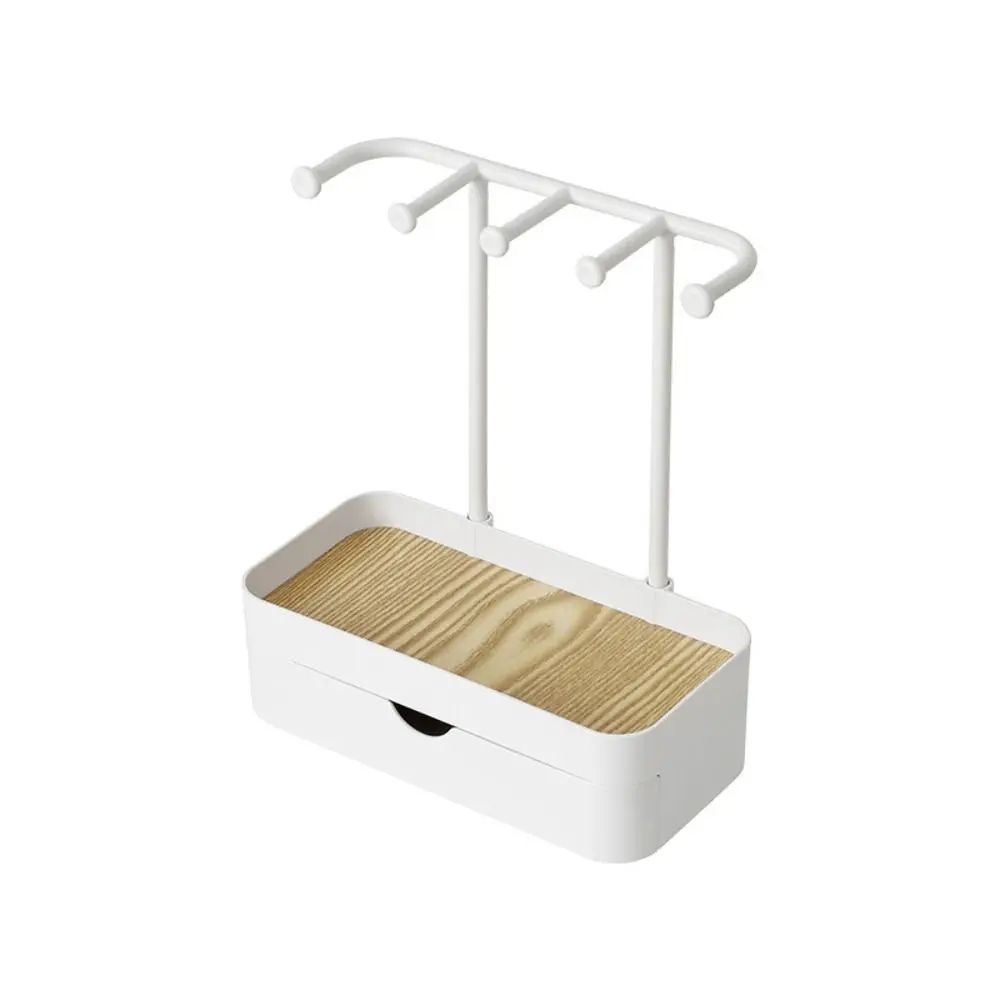 Wooden Jewelry Display Rack With Drawer Organizer 7