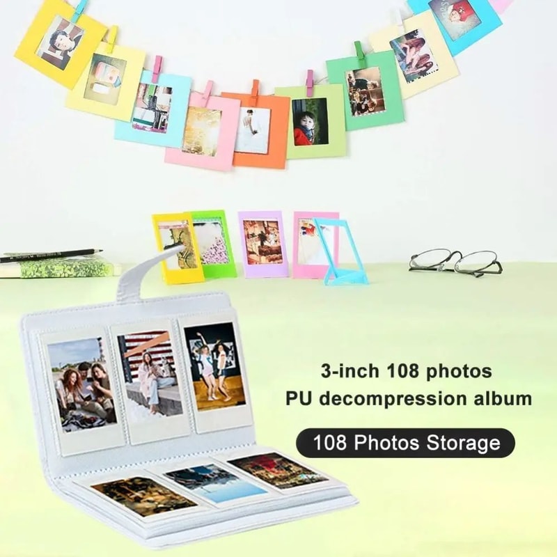 PU Leather Instax Mini Photo Album 108 Pockets 3
