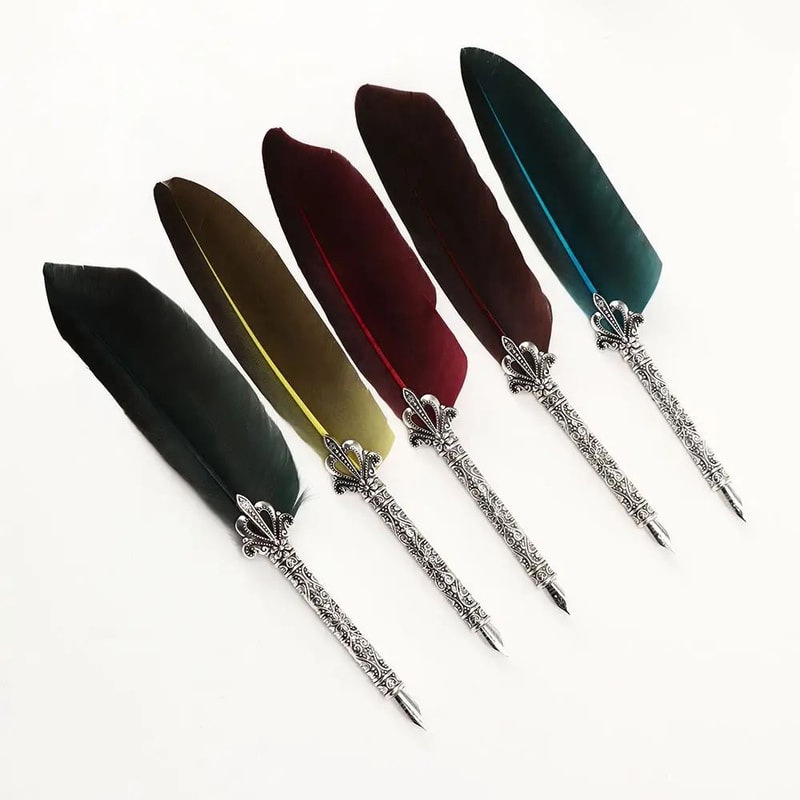Luxury Feather Quill Calligraphy Pen Gift Set 0