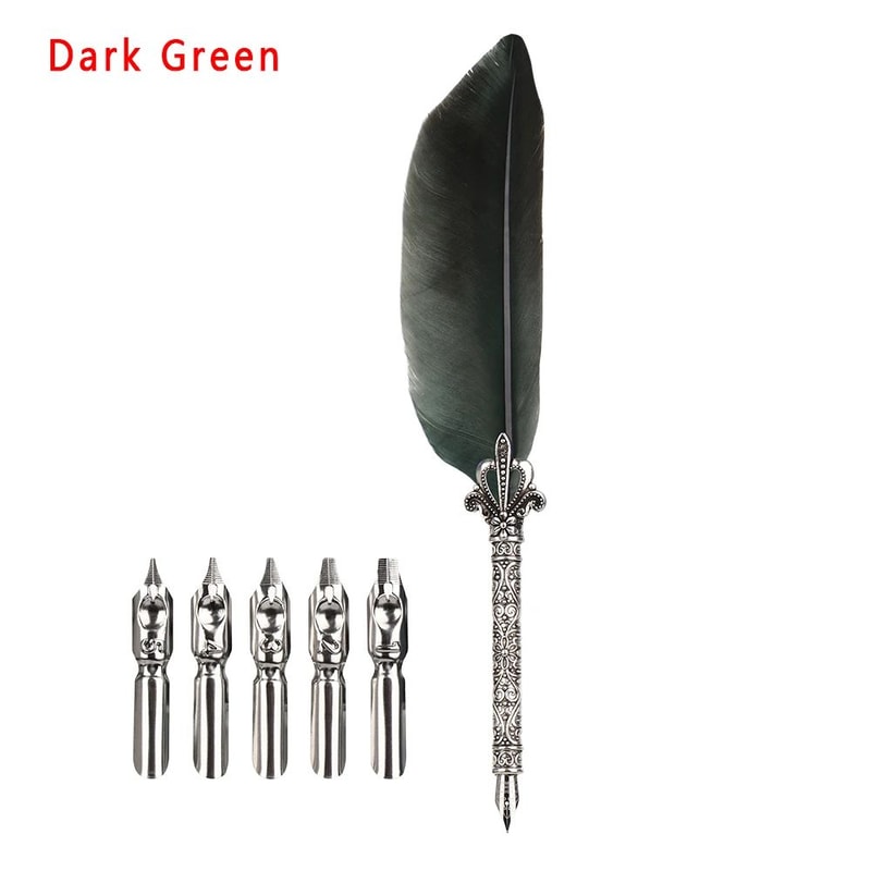 Luxury Feather Quill Calligraphy Pen Gift Set 8