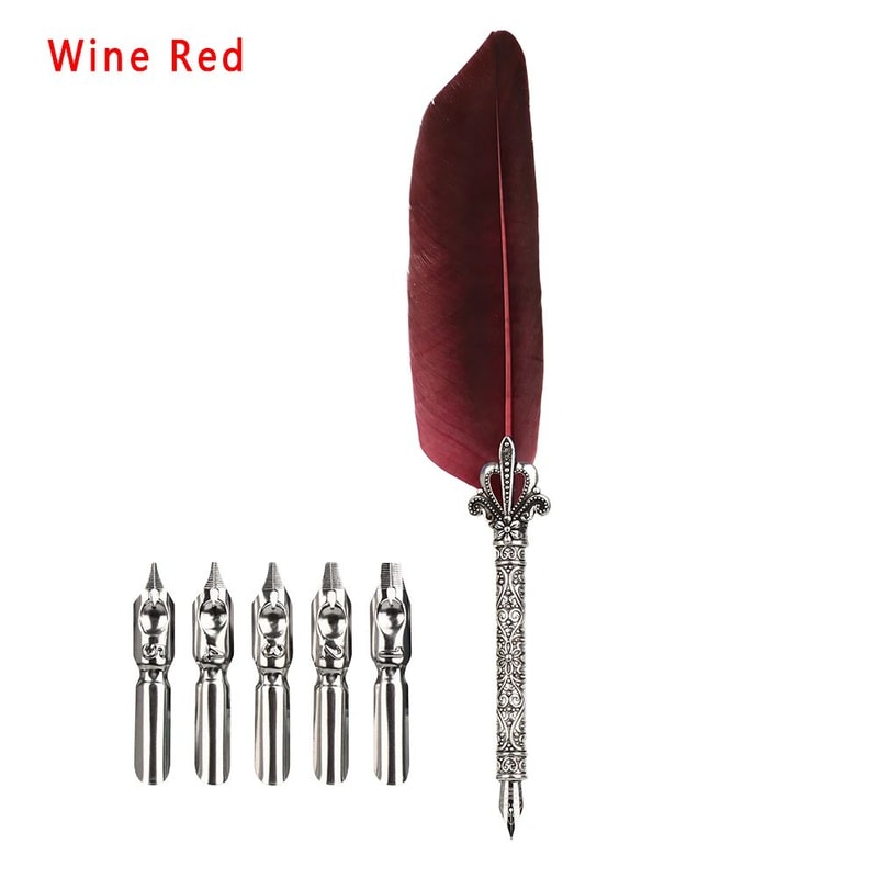 Luxury Feather Quill Calligraphy Pen Gift Set 10