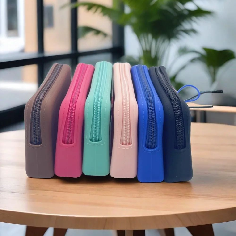Silicone Cosmetic Bag Small Rectangle Organizer 0