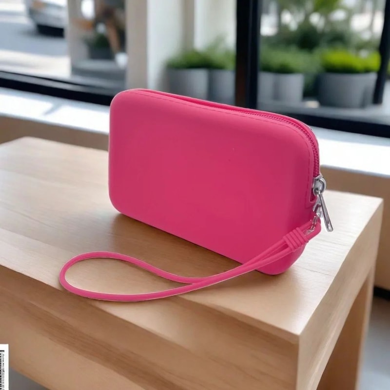 Silicone Cosmetic Bag Small Rectangle Organizer 12
