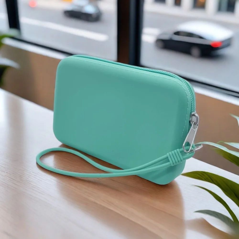 Silicone Cosmetic Bag Small Rectangle Organizer 13