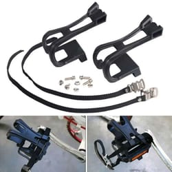 adjustable bicycle pedal toe clip strap set