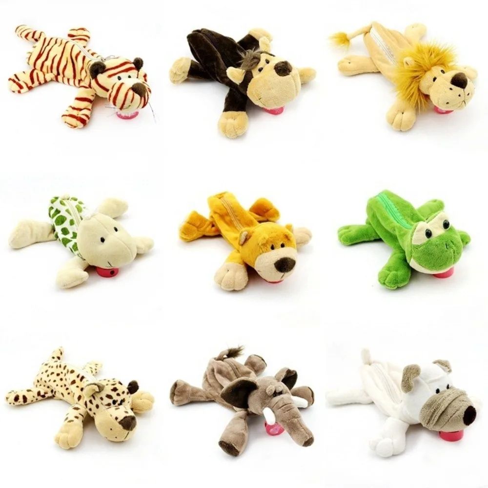 Cute Plush Animal Pencil Case Large Capacity 0