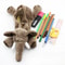 Cute Plush Animal Pencil Case Large Capacity 5