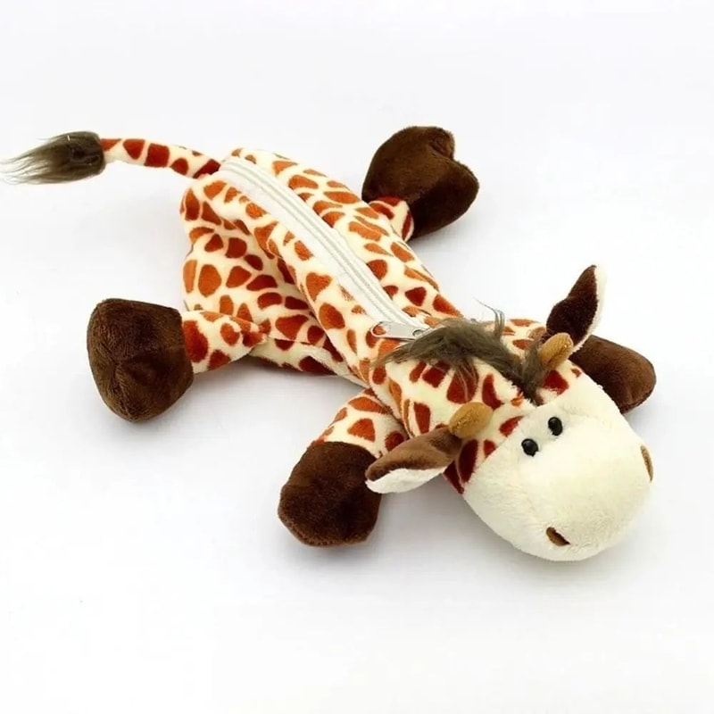 Cute Plush Animal Pencil Case Large Capacity 9