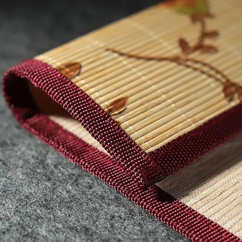 Bamboo Roll Up Calligraphy Brush Holder Case 8