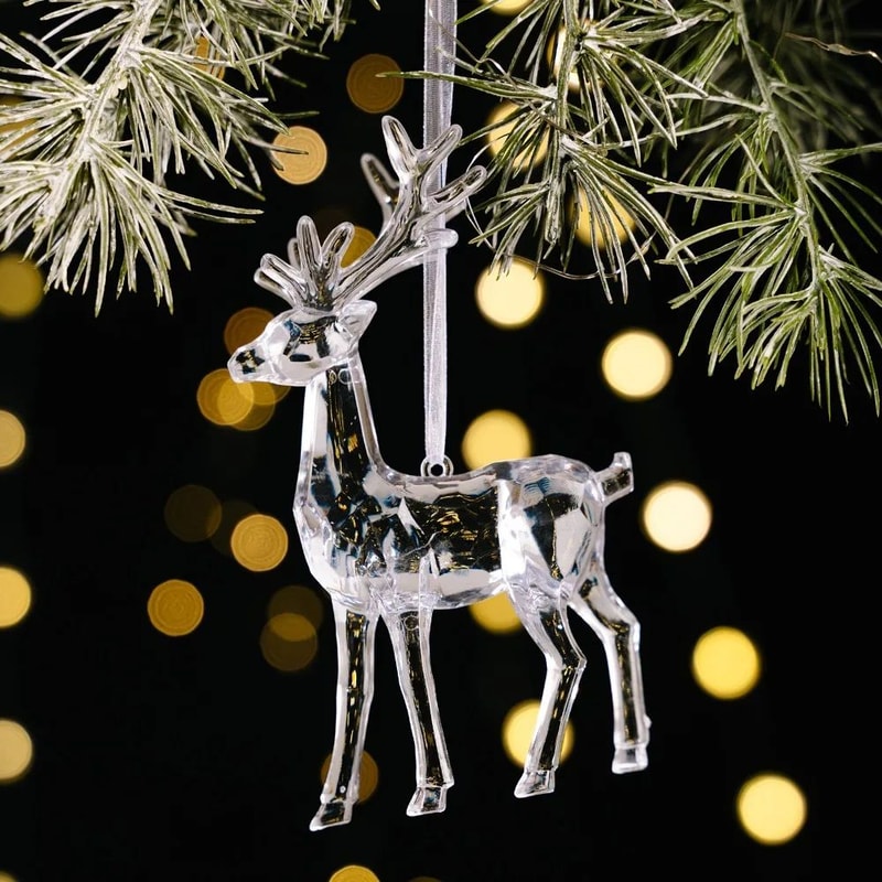 Clear Acrylic Angel Christmas Hanging Ornament 6