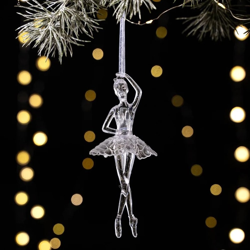 Clear Acrylic Angel Christmas Hanging Ornament 13