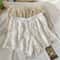 Boho Crochet High Waist Lace Up Shorts 10