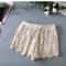 Boho Crochet High Waist Lace Up Shorts 18