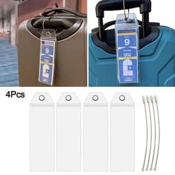 waterproof cruise luggage tag holder with steel loop
