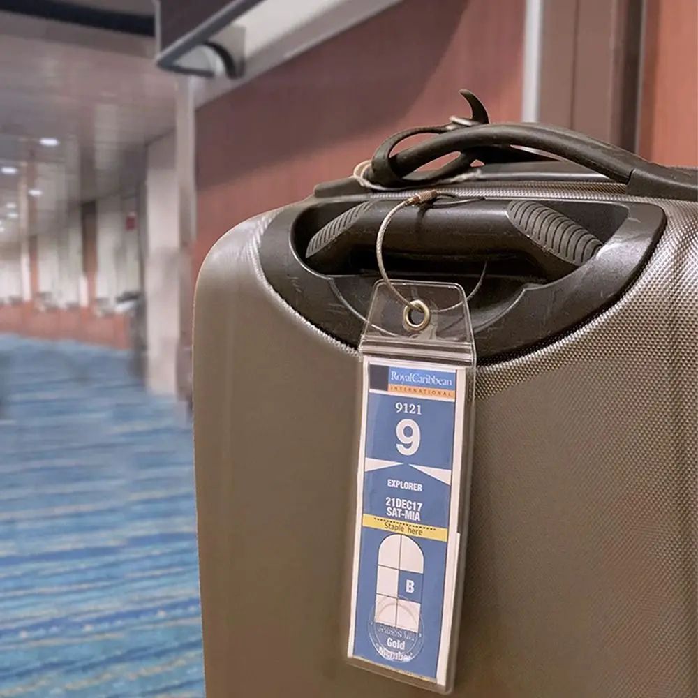 Waterproof Cruise Luggage Tag Holder With Steel Loop 4
