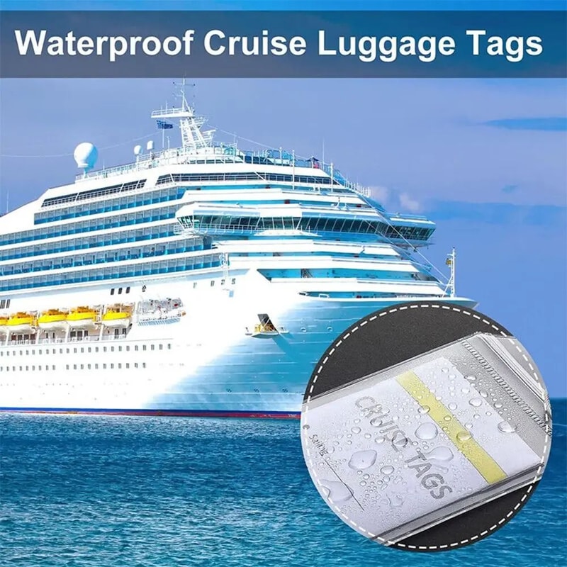 Waterproof Cruise Luggage Tag Holder With Steel Loop 6