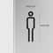 Black Gold Toilet Sign Plate Brass Wall Label 4