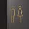 Black Gold Toilet Sign Plate Brass Wall Label 6