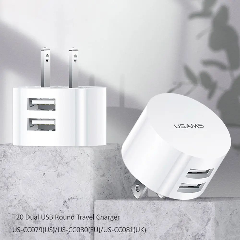 Dual USB 5V 21A Wall Charger Travel Adapter 4