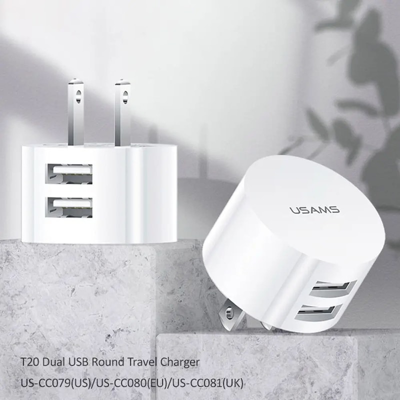 Dual USB 5V 21A Wall Charger Travel Adapter 4