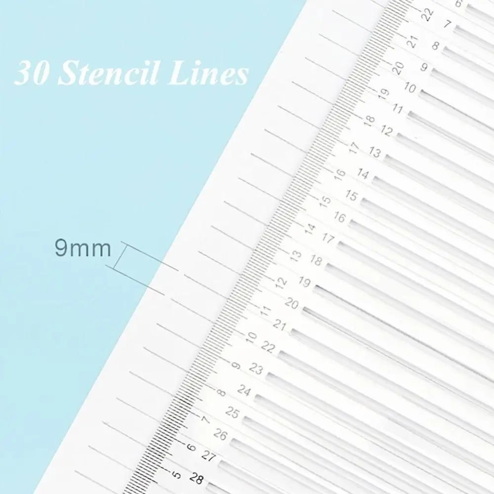 Transparent Calligraphy Stencil Ruler Writing Guide 4