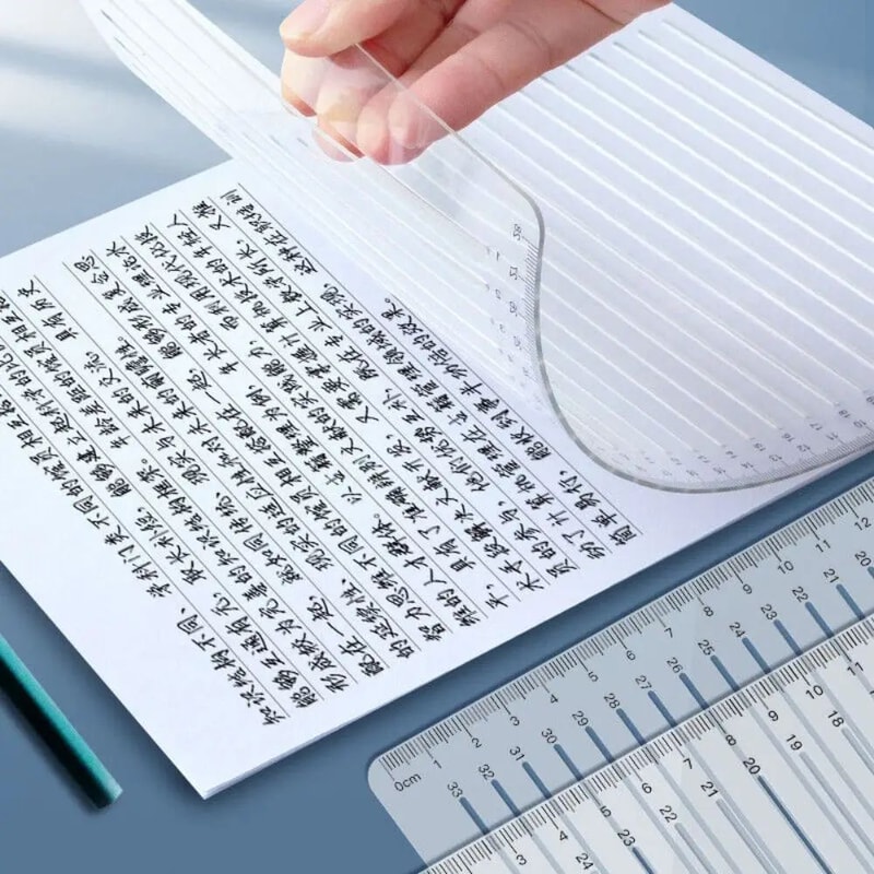 Transparent Calligraphy Stencil Ruler Writing Guide 8