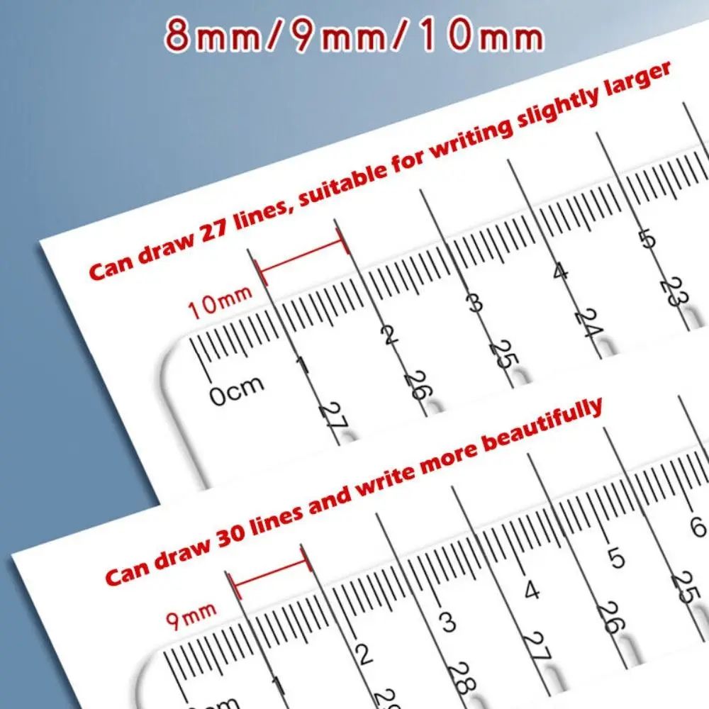 Transparent Calligraphy Stencil Ruler Writing Guide 10