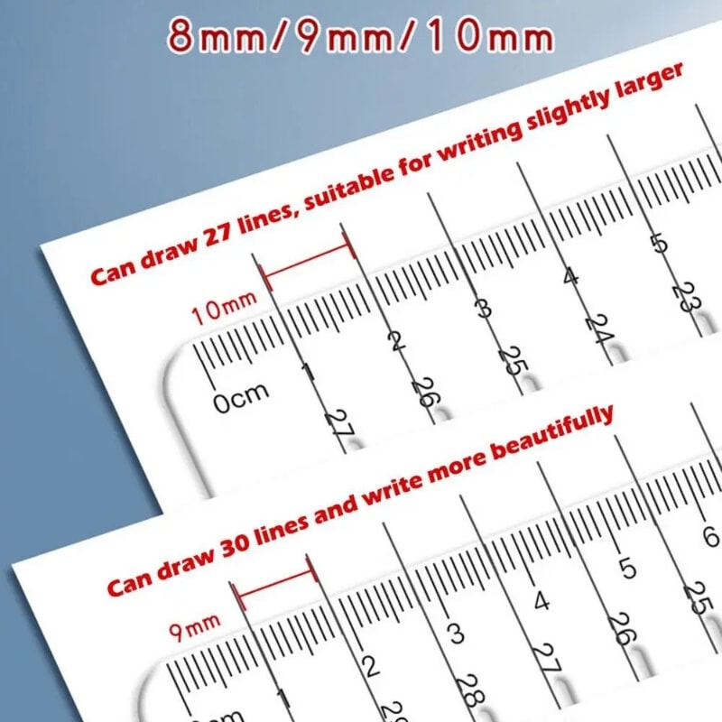 Transparent Calligraphy Stencil Ruler Writing Guide 10