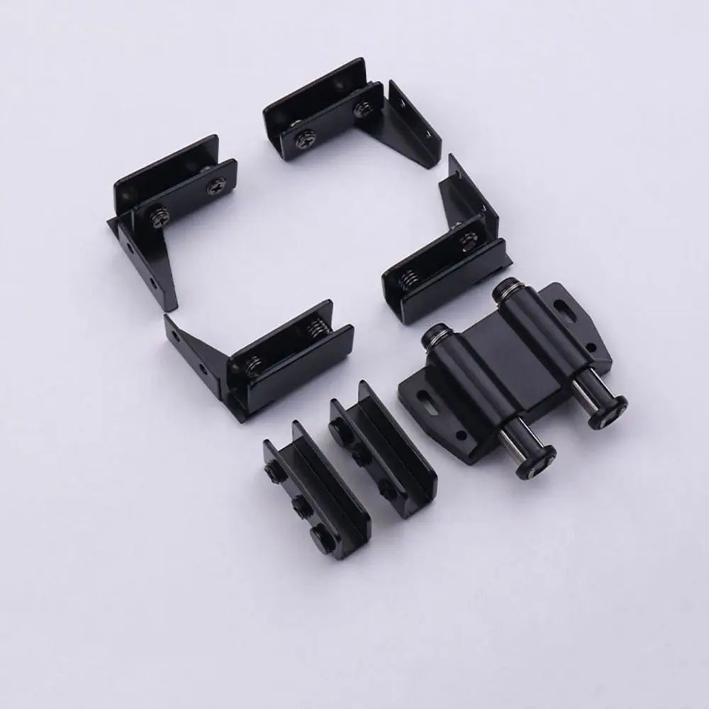 Zinc Alloy Glass Door Hinge Non Drilling Set 11