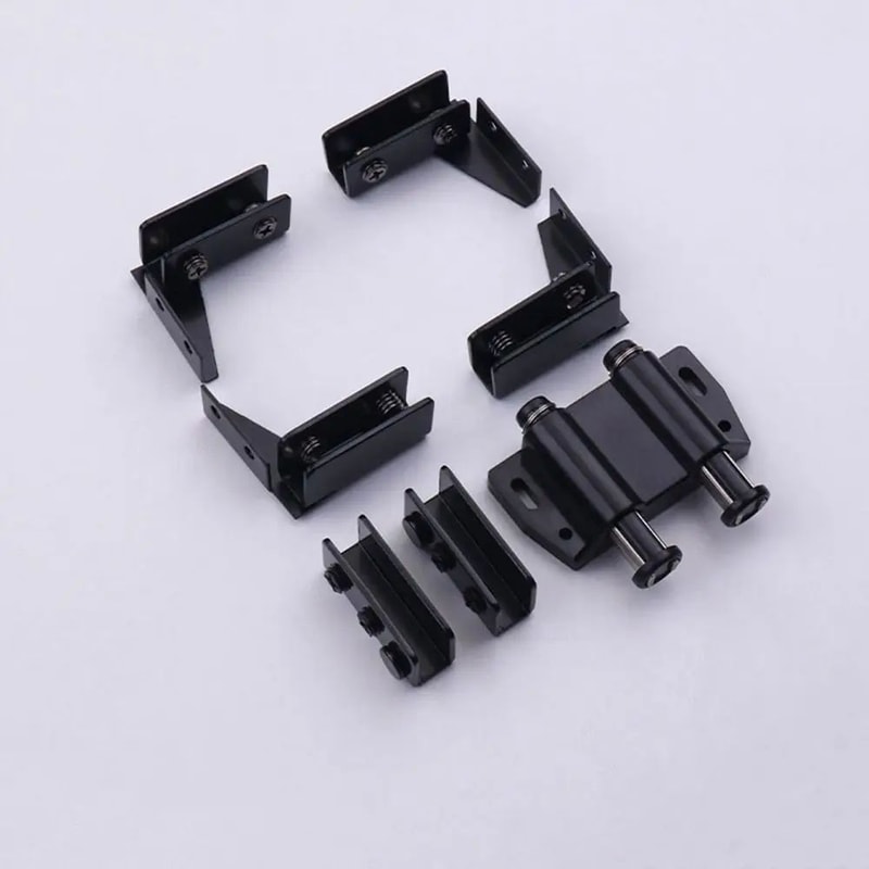Zinc Alloy Glass Door Hinge Non Drilling Set 11