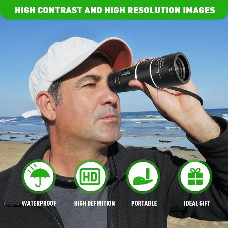 16x52 High Power Monocular Telescope Dual Focus 10