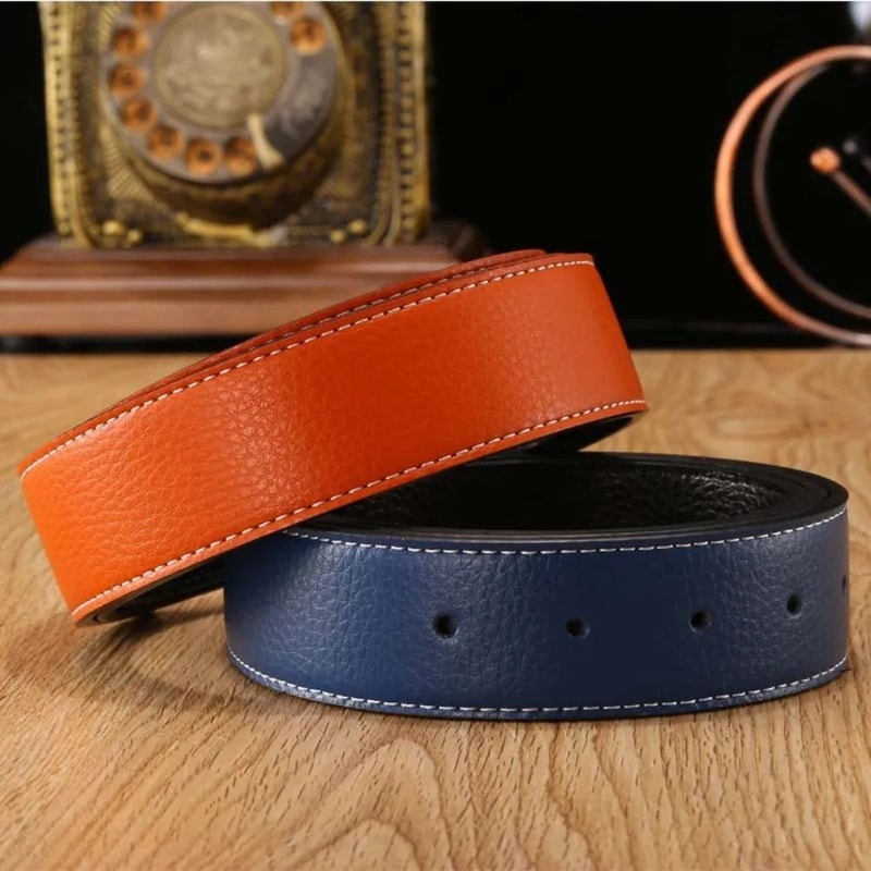 Genuine Leather Belt Strap No Buckle Replacement For Jeans 6