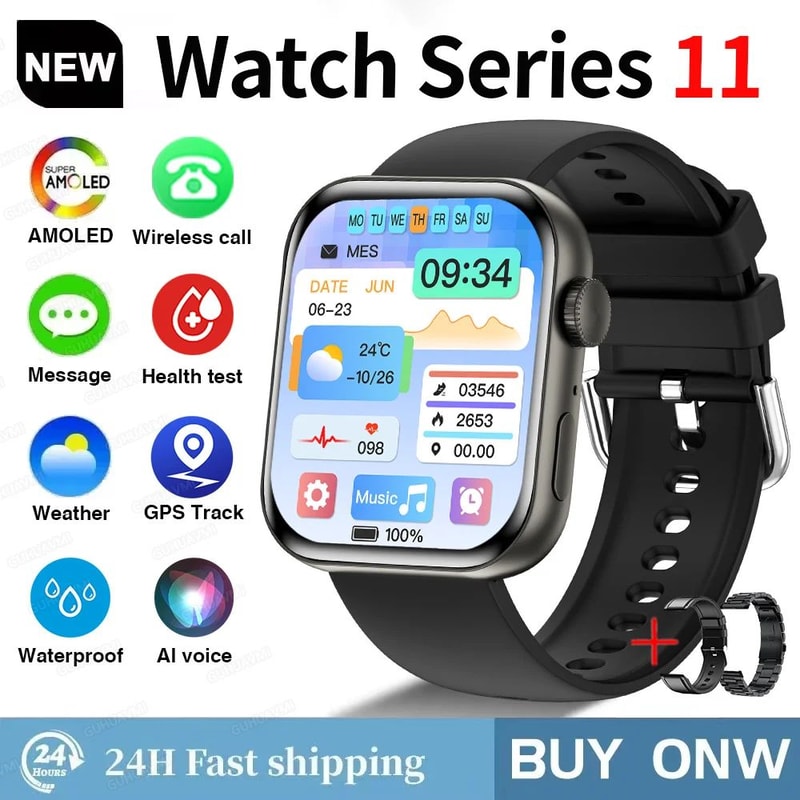 S11 Smartwatch HD AMOLED Display GPS Call Waterproof Watch 22