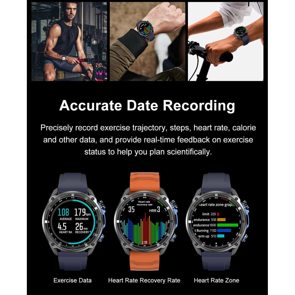 Military GPS Smartwatch With Offline Map 10ATM Waterproof 7