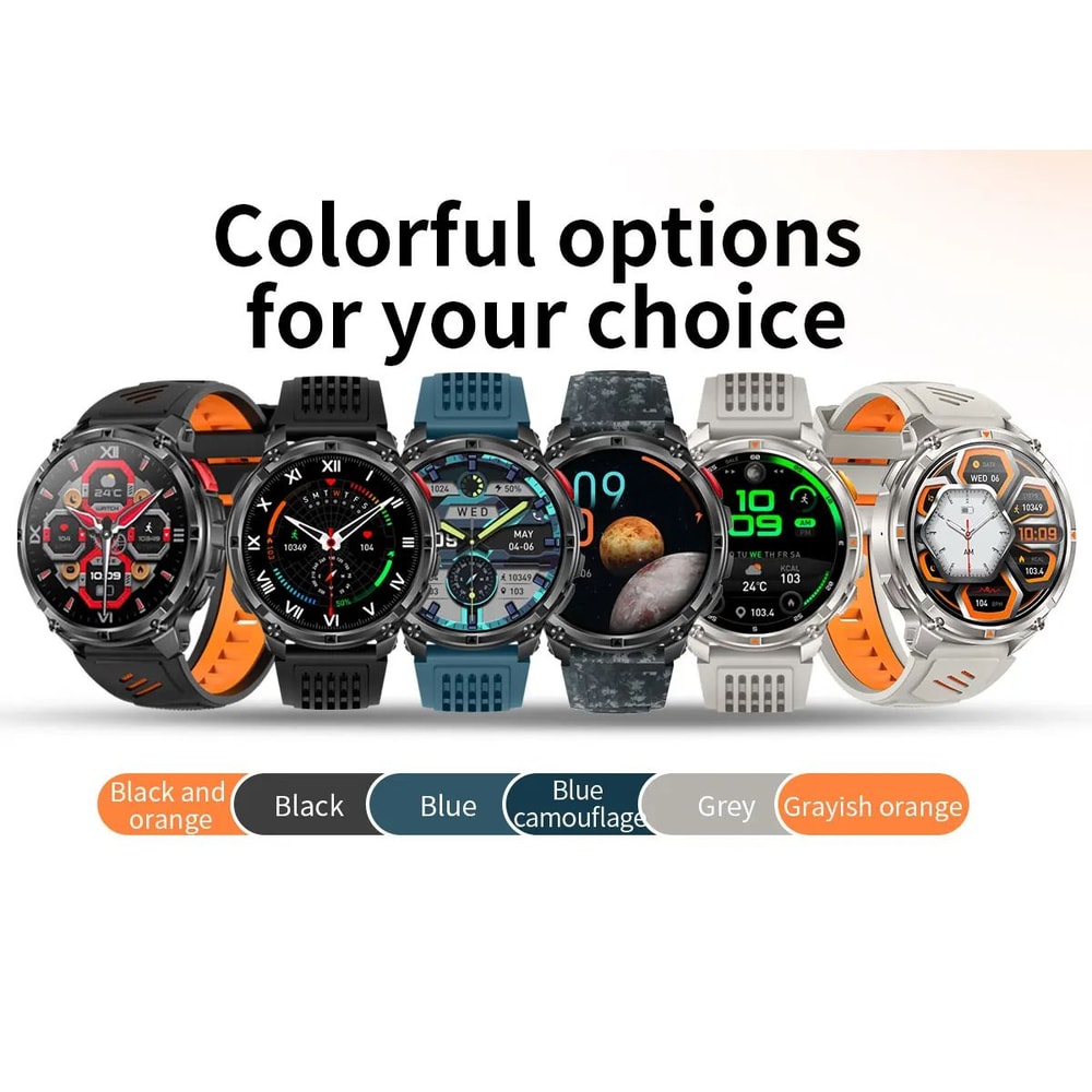 T Rex3 Pro Military Smartwatch GPS Compass 1100mAh Battery 7