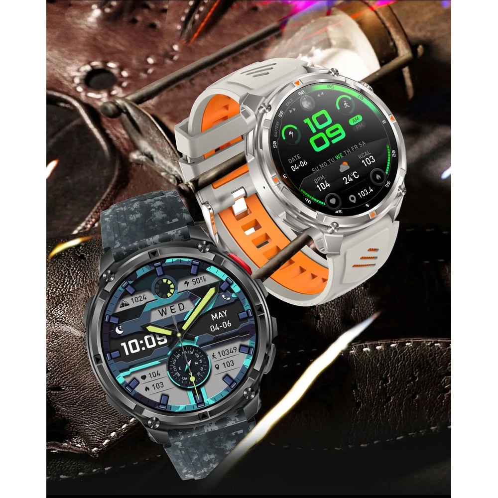 T Rex3 Pro Military Smartwatch GPS Compass 1100mAh Battery 8