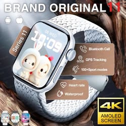 series 11 smartwatch amoled display gps call waterproof watch