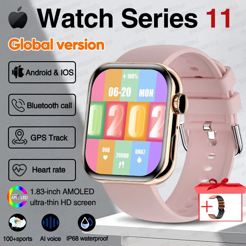 Series 11 Smartwatch AMOLED Display GPS Call Waterproof Watch 13