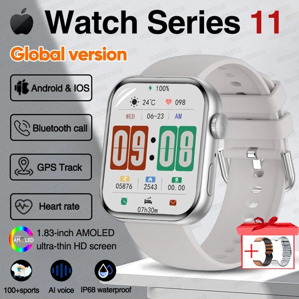 Series 11 Smartwatch AMOLED Display GPS Call Waterproof Watch 21