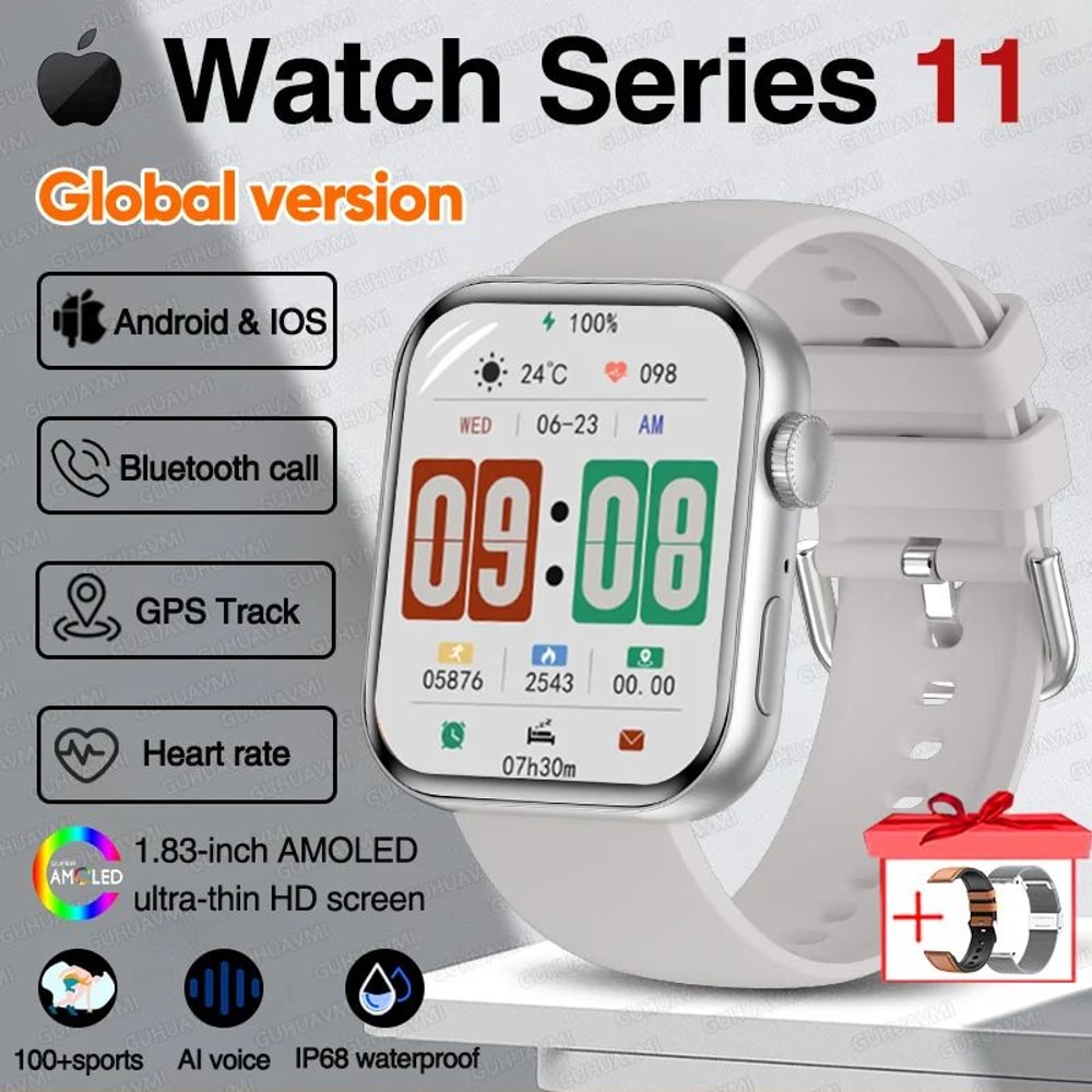 Series 11 Smartwatch AMOLED Display GPS Call Waterproof Watch 15