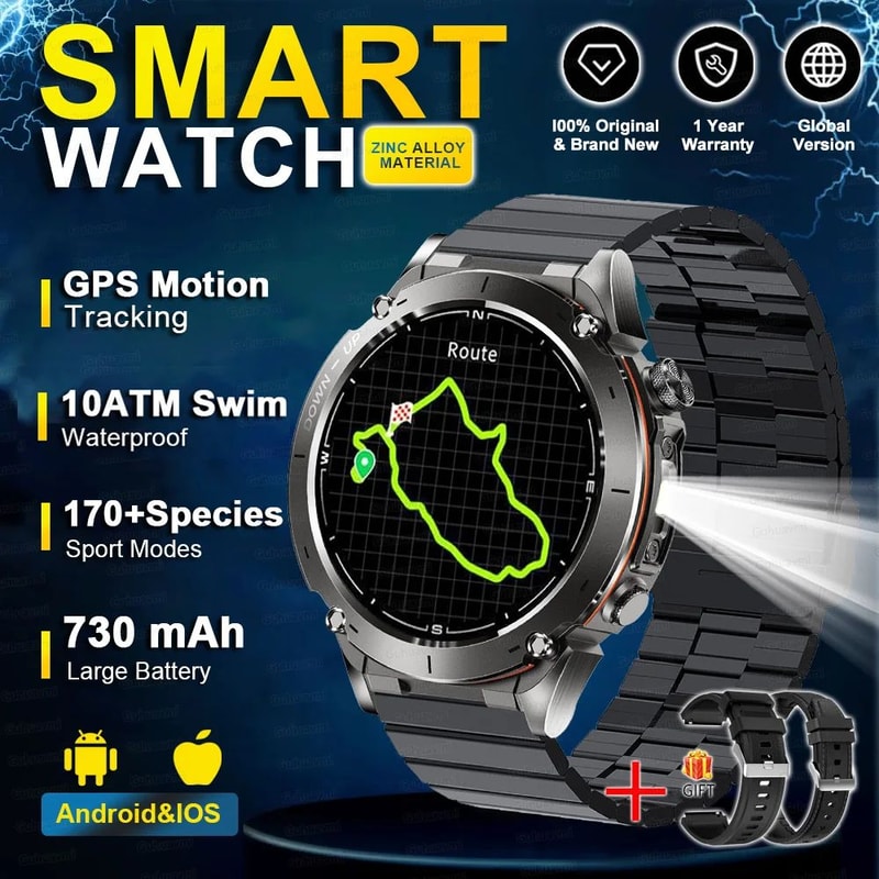 Stratos 4 GPS Smartwatch AMOLED HD Compass Altimeter Call 24