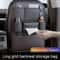 Luxury Faux Leather Car Seat Back Organizer With Storage 1